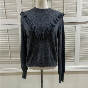 The fifth Label Gray Ruffled Women's Sweater